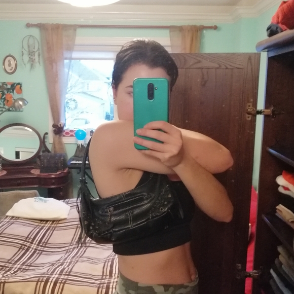 2000s Black Leather Shoulder Bag - Picture 8 of 8